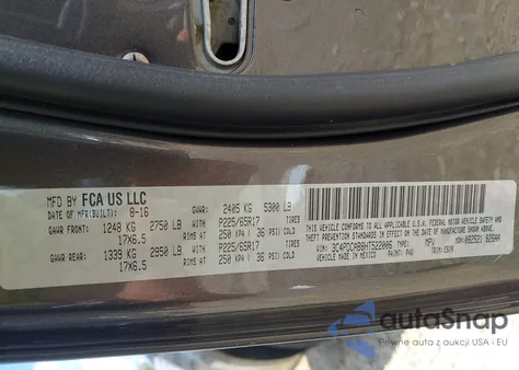 2017 Dodge Journey Se из США, поврежденный, VIN 3C4PDCAB8HT522006